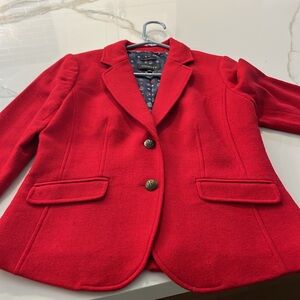 Talbots Red Blazer Classic Suit Jacket